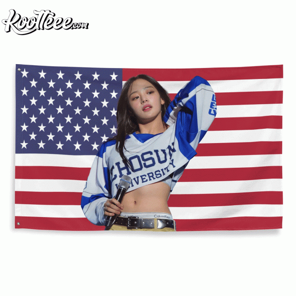 Minji NewJeans Kpop American Flag