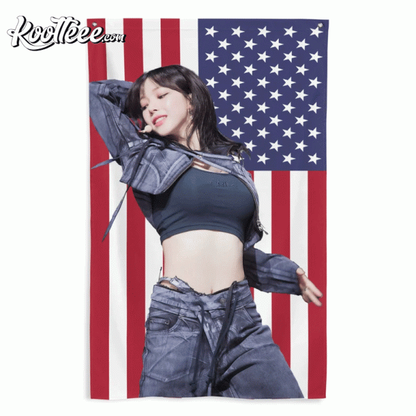 AESPA Karina Kpop Vertical American Flag