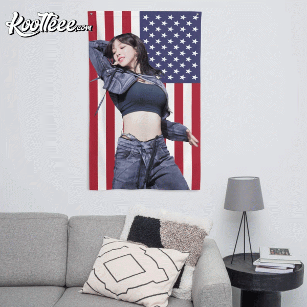 AESPA Karina Kpop Vertical American Flag