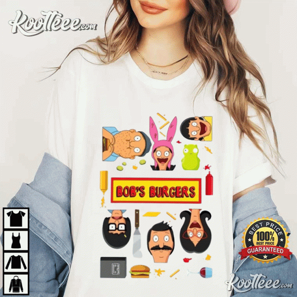 Bobs Burgers Tina Louise Gene Linda Bob Belcher Teddy T-Shirt