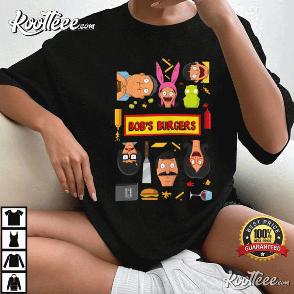 Bobs Burgers Tina Louise Gene Linda Bob Belcher Teddy T-Shirt