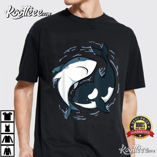 Whale Shark Predators Yin And Yang Ocean Fishes T-Shirt