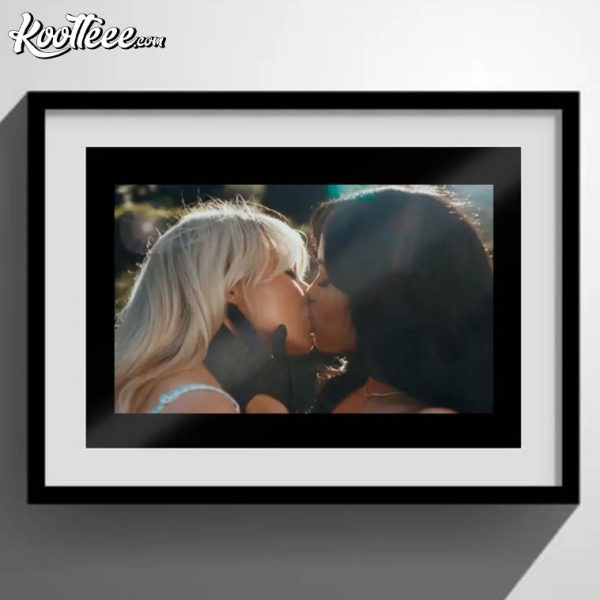 Sabrina Carpenter And Jenna Ortega Kiss Taste Poster