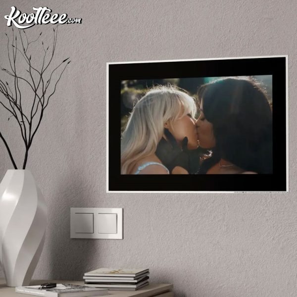 Sabrina Carpenter And Jenna Ortega Kiss Taste Poster