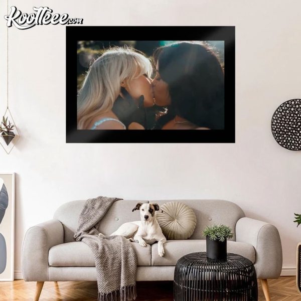 Sabrina Carpenter And Jenna Ortega Kiss Taste Poster