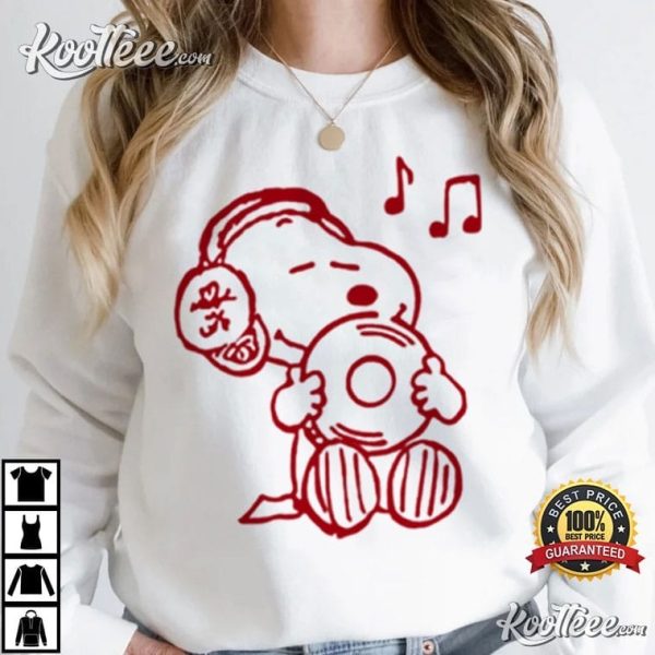 Snoopy Peanuts Cartoon Music Lover T-Shirt