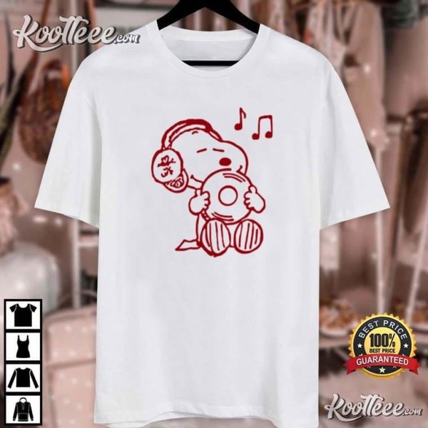 Snoopy Peanuts Cartoon Music Lover T-Shirt