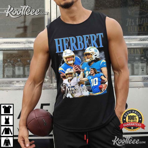 Justin Herbert Quarterback Vintage Fans Gift T-Shirt