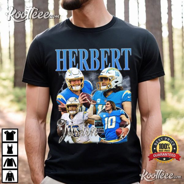 Justin Herbert Quarterback Vintage Fans Gift T-Shirt