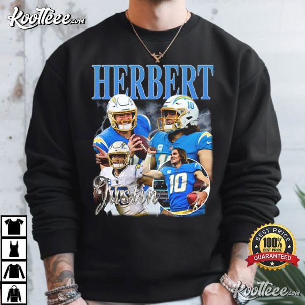 Justin Herbert Quarterback Vintage Fans Gift T-Shirt