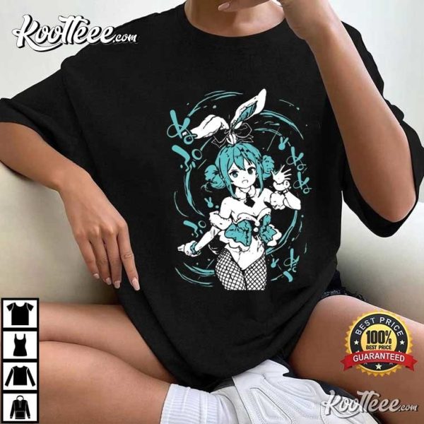 Playera Hatsune Miku Vocaloid Rabbit Art T-Shirt