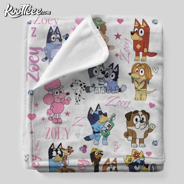 Bluey Personalized Baby Fleece Blanket