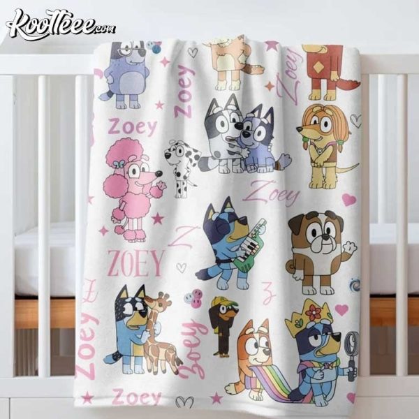 Bluey Personalized Baby Fleece Blanket