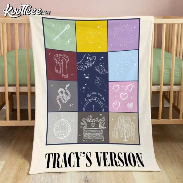 Eras Version Gift For Swiftie Custom Name Fleece Blanket