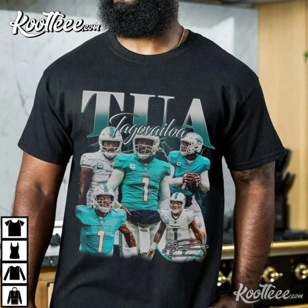 Tua Tagovailoa Miami Dolphins Football Vintage 90s T-Shirt