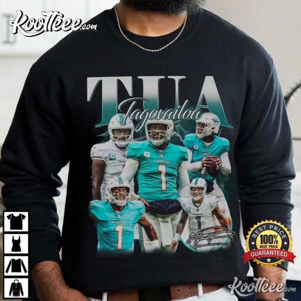 Tua Tagovailoa Miami Dolphins Football Vintage 90s T-Shirt