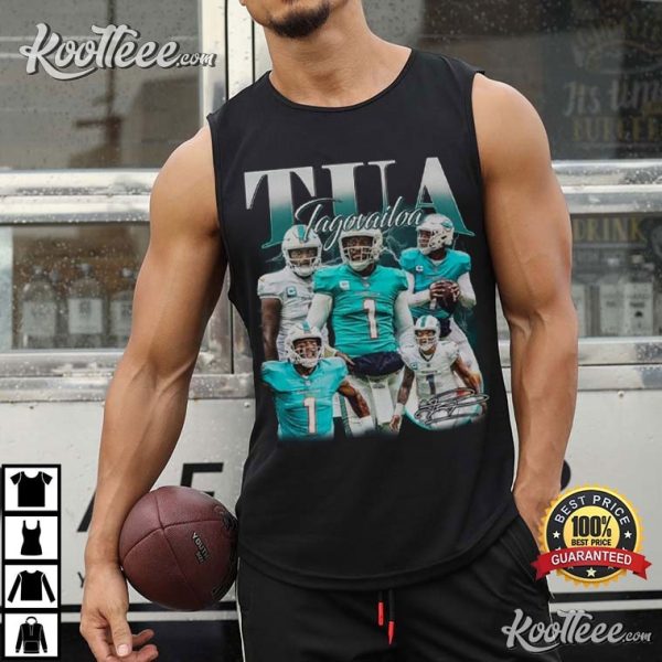 Tua Tagovailoa Miami Dolphins Football Vintage 90s T-Shirt