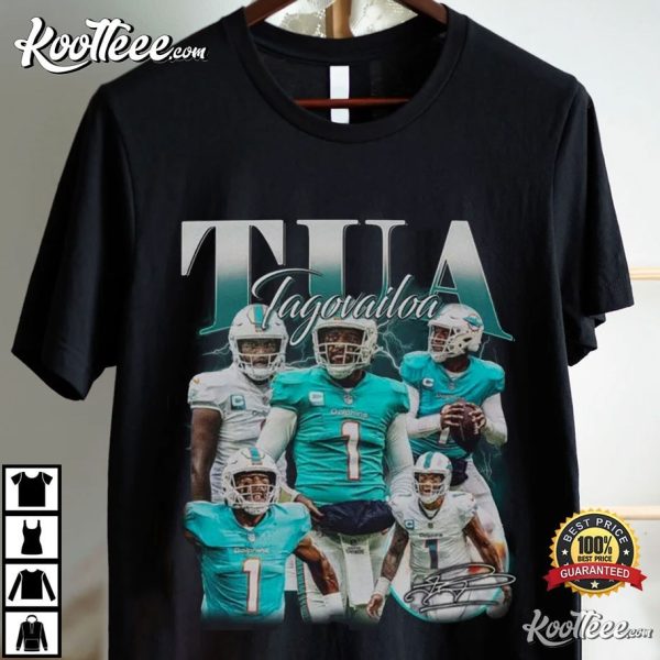 Tua Tagovailoa Miami Dolphins Football Vintage 90s T-Shirt