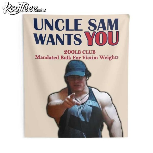 Sam Sulek The 200lb Club Workout Gym Wall Tapestry