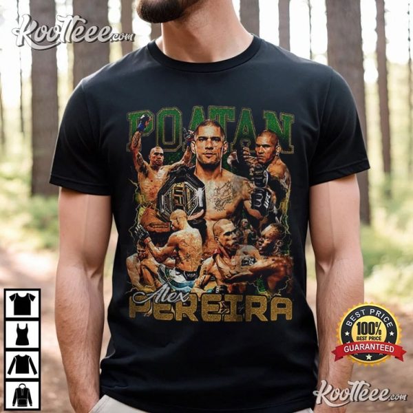 Alex Pereira Poatan Boxer MMA Vintage 90s T-Shirt