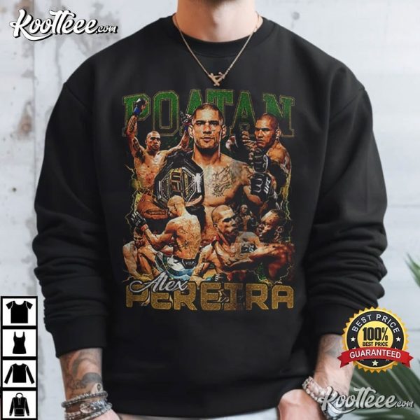 Alex Pereira Poatan Boxer MMA Vintage 90s T-Shirt