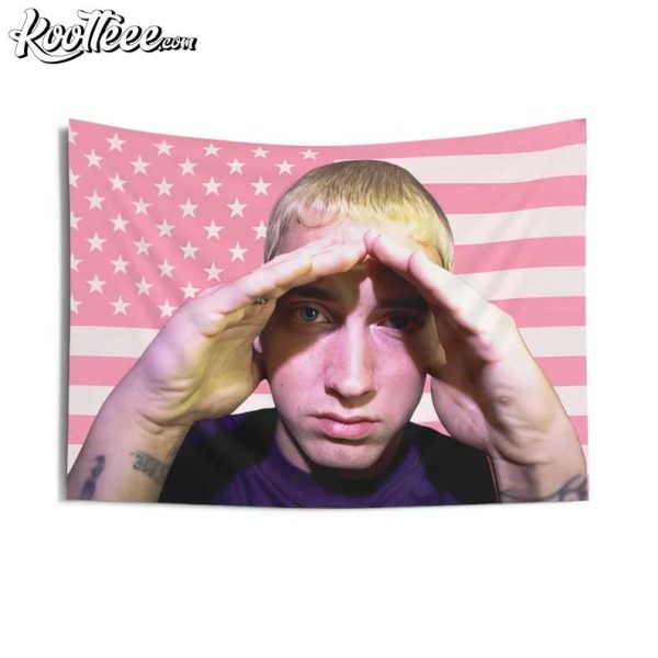 Eminem Pink American Flag Wall Tapestry