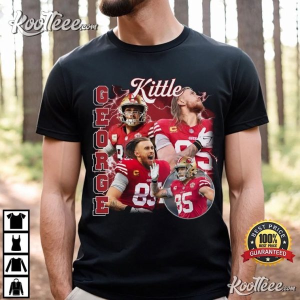 George Kittle Vintage 90s Football Gift T-Shirt