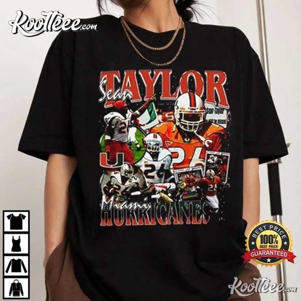 Sean Taylor Miami Hurricanes Vintage 90s T-Shirt