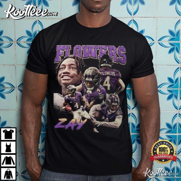 Zay Flowers Wide Receiver Vintage 90s T-Shirt