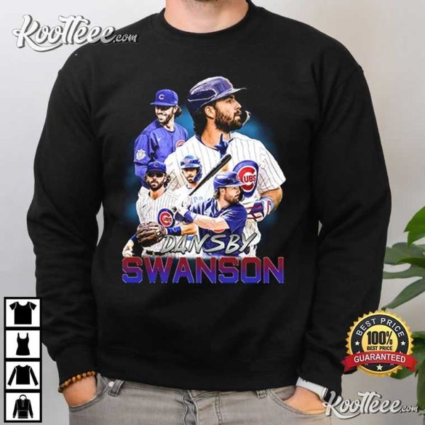 Dansby Swanson Chicago Cubs Baseball Vintage 90s T-Shirt