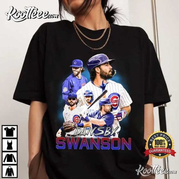 Dansby Swanson Chicago Cubs Baseball Vintage 90s T-Shirt