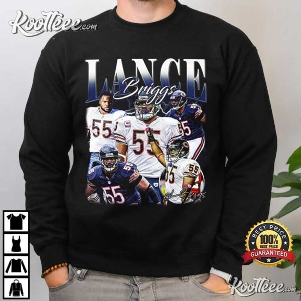 Lance Briggs Chicago Bears Football Vintage T-Shirt