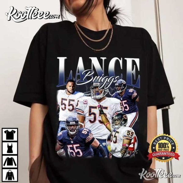 Lance Briggs Chicago Bears Football Vintage T-Shirt