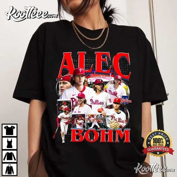 Retro Alec Bohm Philadelphia Phillies Baseball T-Shirt