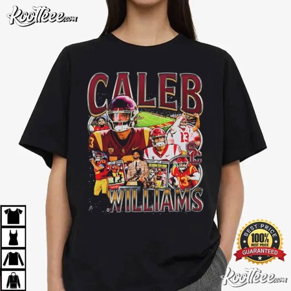 Caleb Williams Vintage 90s Football Gift T-Shirt