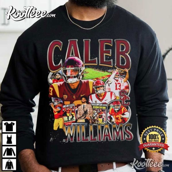 Caleb Williams Vintage 90s Football Gift T-Shirt