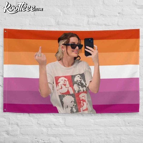 Cari Fletcher Middle Finger Lesbian Flag