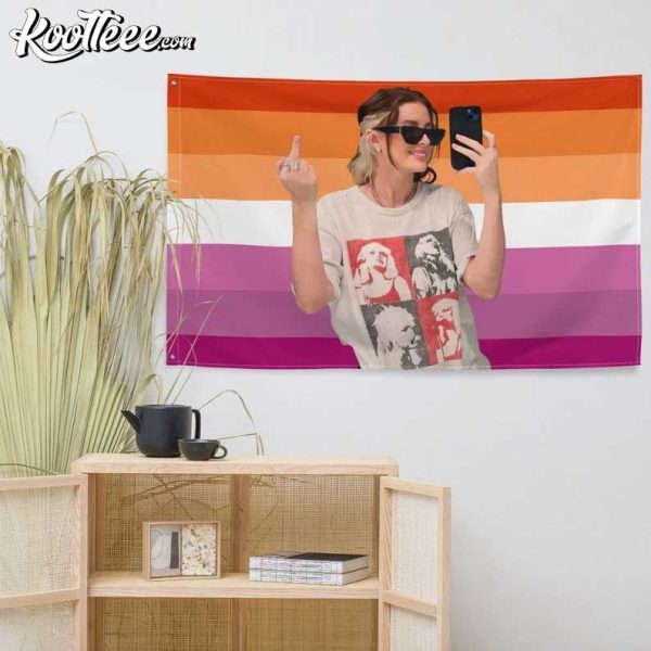 Cari Fletcher Middle Finger Lesbian Flag