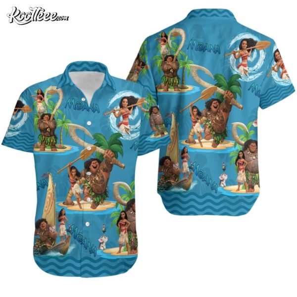 Moana And Maui Beach Vacation Hawaiian Shirt