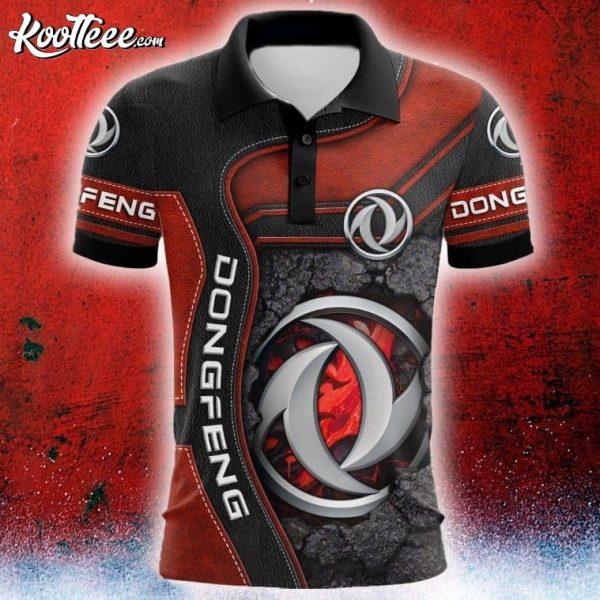 Dongfeng Car Racing Leather Pattern Polo Shirt