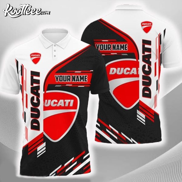 Ducati Car Custom Name Polo Shirt