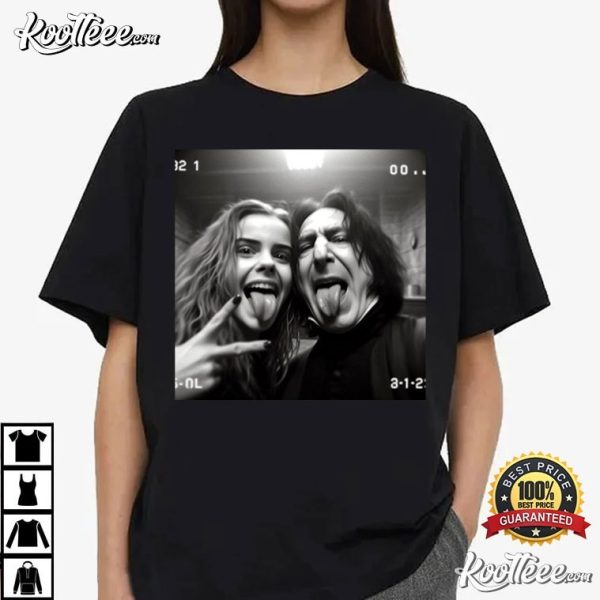 Hermione And Snape Funny Selfie T-Shirt