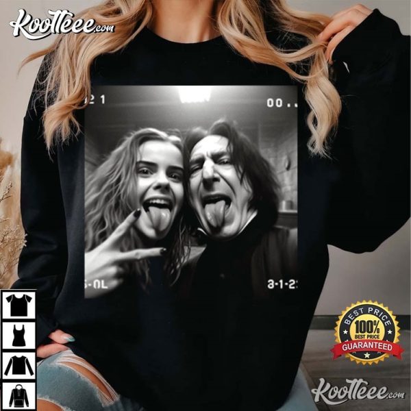 Hermione And Snape Funny Selfie T-Shirt