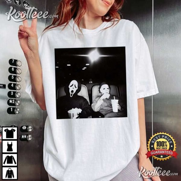 Halloween Ghostface And Michael Myers Horror Killer T-Shirt