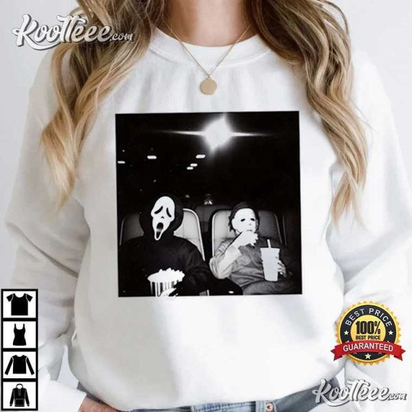 Halloween Ghostface And Michael Myers Horror Killer T-Shirt