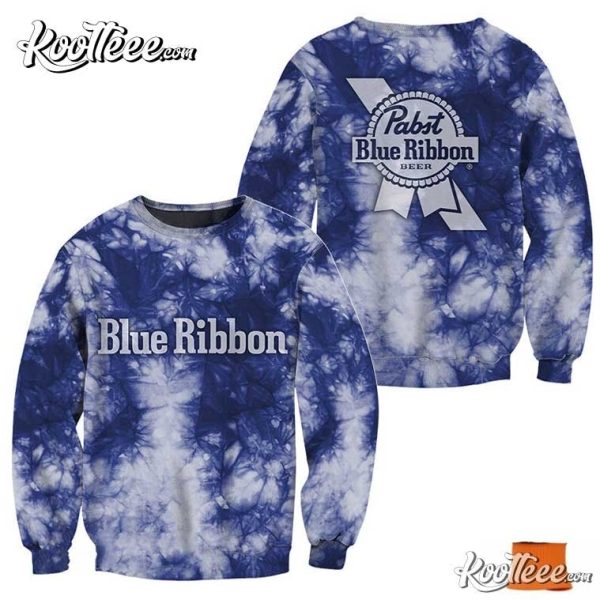 Pabst Blue Ribbon Blue Tie-dye 3D Sweatshirt