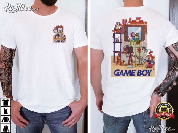 Gameboy Mario Nostalgic Graphic Retro T-Shirt