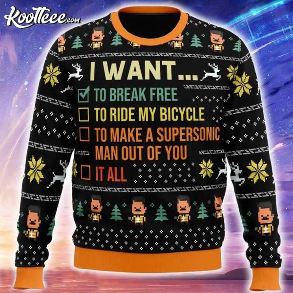 I Want To Break Free Queen Ugly Christmas Sweater