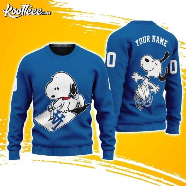 MLB Los Angeles Dodgers Snoopy Custom Ugly Sweater