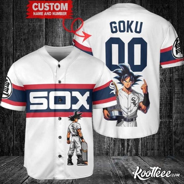 Chicago White Sox Dragon Ball Son Goku Custom Baseball Jersey